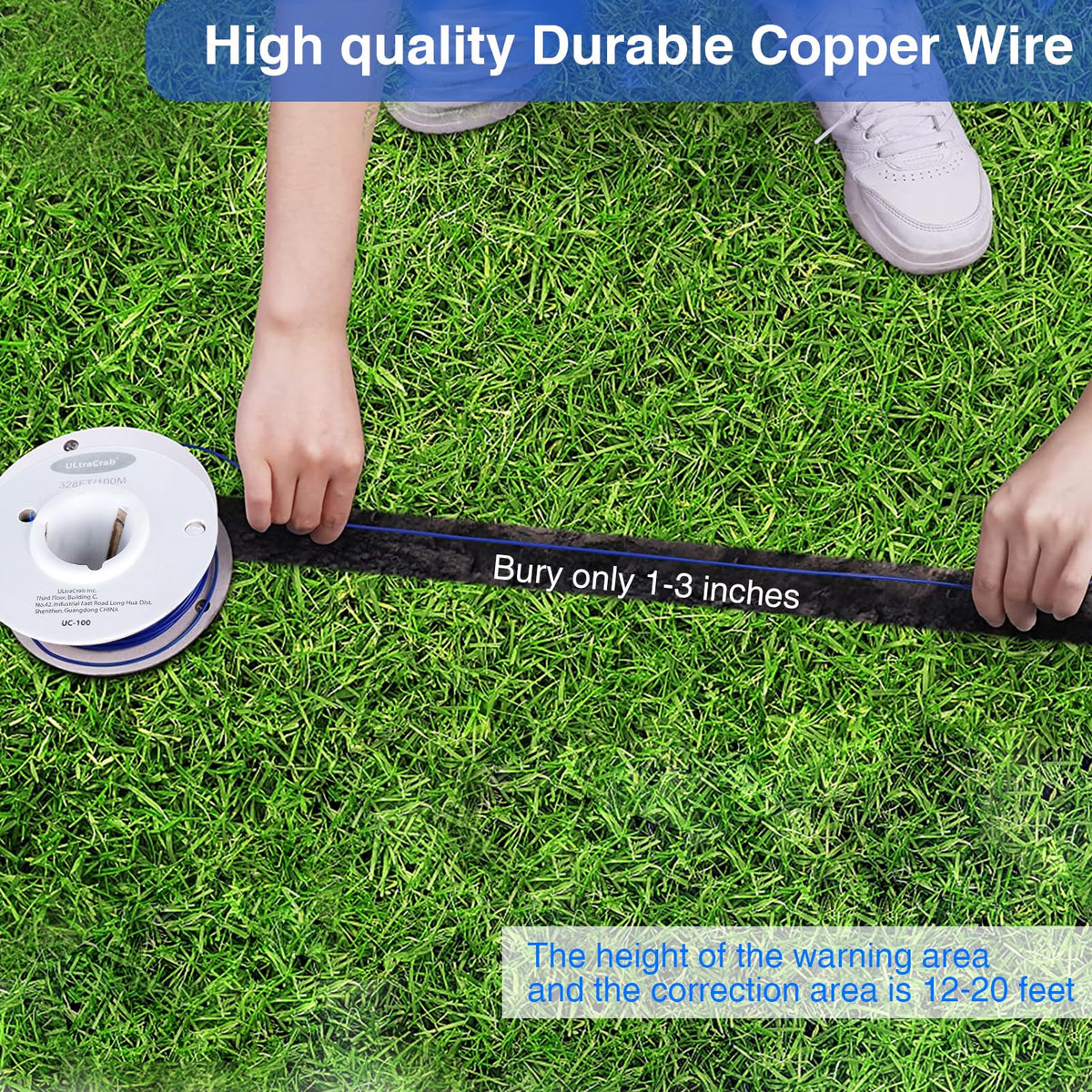 In-Ground Electric Dog Fence System with 2 Collars Y659
