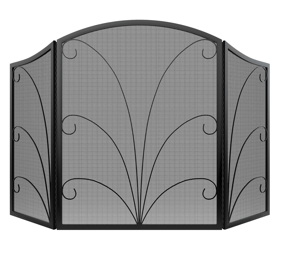 Arched Wrought Iron Fireplace Screen C319